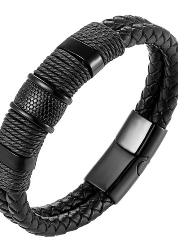 Браслет Unique кожа черный fashion Изображение Браслет Unique кожа черный fashion