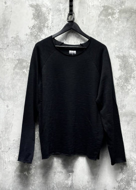 Лонгслів оверсайз з текстурної тканини і необробленим краєм чорний MFStore Изображение Лонгслів оверсайз з текстурної тканини і необробленим краєм чорний MFStore