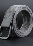 Модний текстильний ремінь на металевій застібці сірий MFStore Изображение Модний текстильний ремінь на металевій застібці сірий MFStore