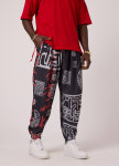 Штани вільного крою з ієрогліфами чорні MFStore Изображение Штани вільного крою з ієрогліфами чорні MFStore