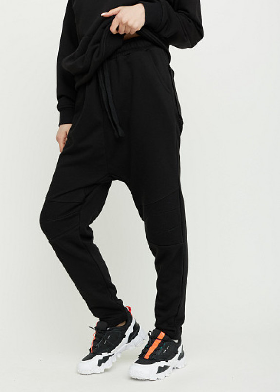 Жіночі трикотажні штани галіфе чорні Изображение Жіночі трикотажні штани галіфе чорні