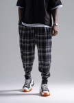 Штани вільного крою в клітинку на манжеті чорні MFStore Изображение Штани вільного крою в клітинку на манжеті чорні MFStore