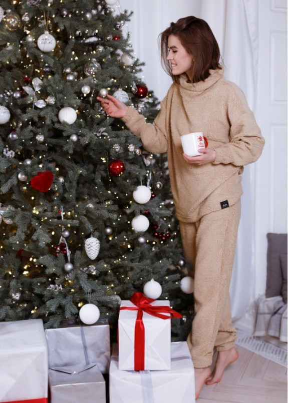 Штаны плюшевые бежевые Изображение Штаны плюшевые бежевые