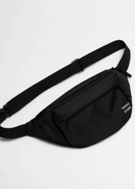 Черная большая бананка с лого Изображение Черная большая бананка с лого