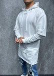 Оверсайз худи с капюшоном и молниями по бокам белое MFStore Изображение Оверсайз худи с капюшоном и молниями по бокам белое MFStore