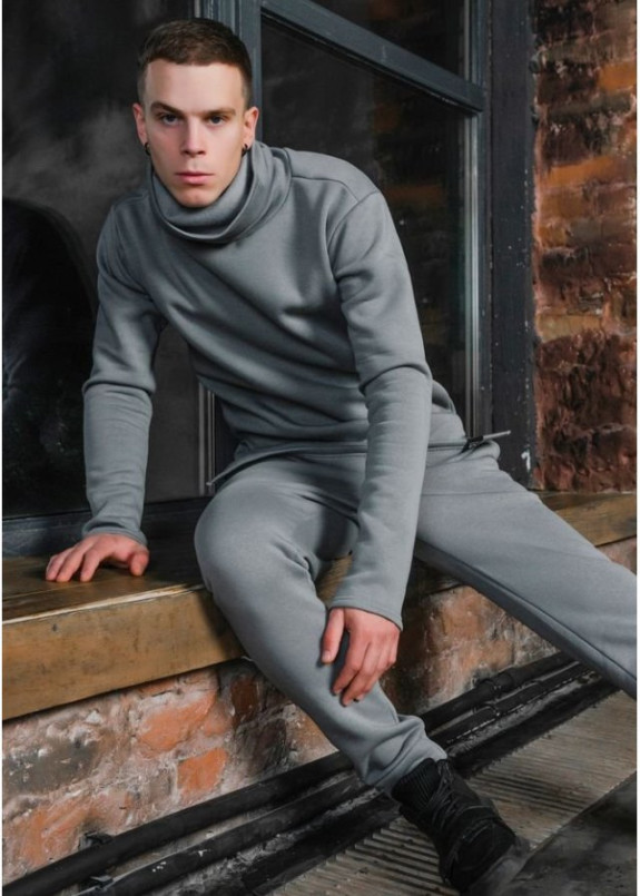 Штаны мужские на флисе серые Изображение Штаны мужские на флисе серые