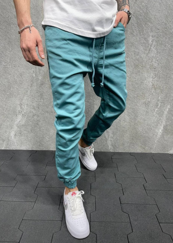 Джоггеры бирюзовые со шнурком MFStore Изображение Джоггеры бирюзовые со шнурком MFStore