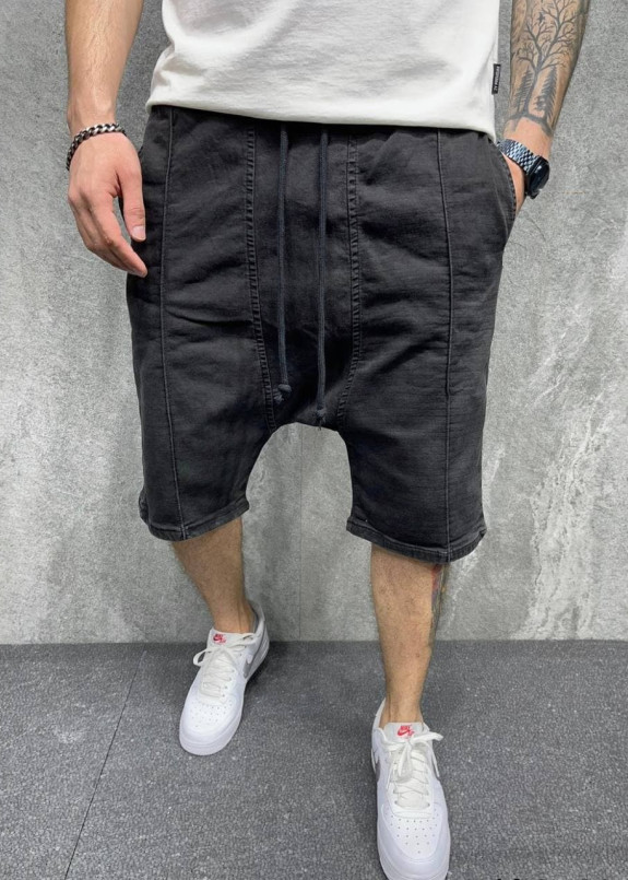 Шорты джинсовые с просроченными полосками MFStore Изображение Шорты джинсовые с просроченными полосками MFStore