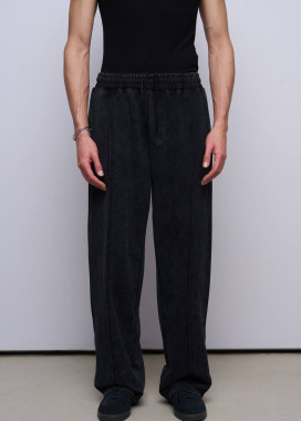 Стильні штани вільного крою з блискавками знизу чорні MFStore Изображение Стильні штани вільного крою з блискавками знизу чорні MFStore