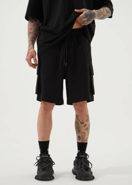 Шорти вільного крою карго спортивні чорні MFStore Изображение Шорти вільного крою карго спортивні чорні MFStore