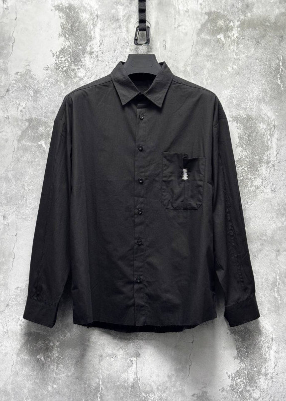 Сорочка оверсайз з вишивкою на кармані чорна MFStore Изображение Сорочка оверсайз з вишивкою на кармані чорна MFStore