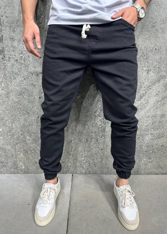 Джоггери базові зі світлими шнурками чорні MFStore Изображение Джоггери базові зі світлими шнурками чорні MFStore