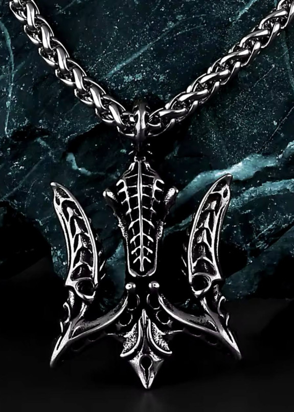 Підвіска на шию тризуб хром MFStore Изображение Підвіска на шию тризуб хром MFStore