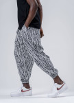 Штани вільного крою в чорно-білу полоску MFStore Изображение Штани вільного крою в чорно-білу полоску MFStore