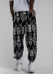 Штани вільного крою з малюнками чорні з білим MFStore Изображение Штани вільного крою з малюнками чорні з білим MFStore