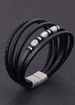 Модний шкіряний браслет з нержавіючої сталі багатошаровий MFStore Изображение Модний шкіряний браслет з нержавіючої сталі багатошаровий MFStore