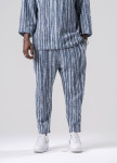 Штани вільного крою смугасті блакитного кольору MFStore Изображение Штани вільного крою смугасті блакитного кольору MFStore