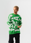 Светр вільного крою з текстом зелений MFStore Изображение Светр вільного крою з текстом зелений MFStore