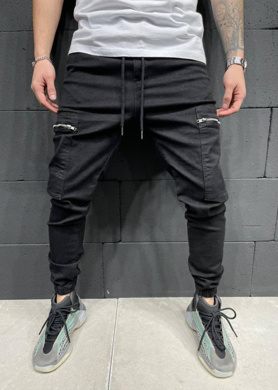 Джоггеры мужские карго черные Mfstore Изображение Джоггеры мужские карго черные Mfstore
