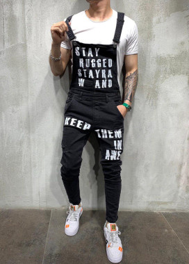 Комбинезон с текстовыми вставками Mfstore Изображение Комбинезон с текстовыми вставками Mfstore