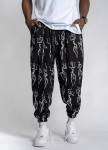 Штани з малюнками вільного крою на манжеті чорні MFStore Изображение Штани з малюнками вільного крою на манжеті чорні MFStore