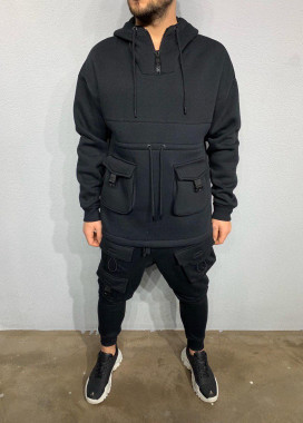 Кофта с накладными карманами и молнией на горле MFStore Изображение Кофта с накладными карманами и молнией на горле MFStore