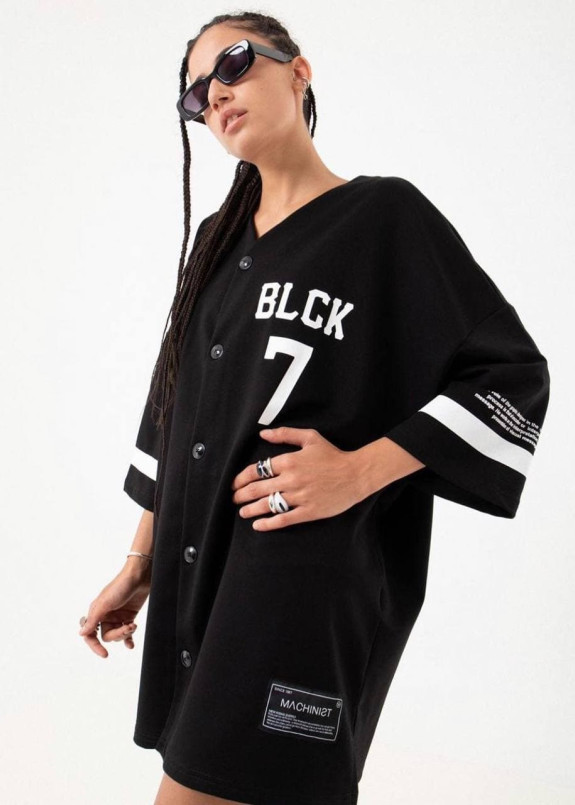 Футболка оверсайз на пуговицах унисекс Mfstore Изображение Футболка оверсайз на пуговицах унисекс Mfstore