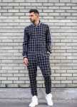 Спортивный костюм черный в клетку MFStore Изображение Спортивный костюм черный в клетку MFStore