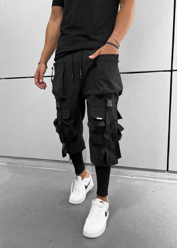 Штани спортивні з довгими манжетами та накладними кишенями MFStore Изображение Штани спортивні з довгими манжетами та накладними кишенями MFStore