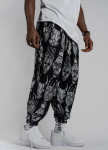 Штани вільного крою з малюнками чорні з білим MFStore Изображение Штани вільного крою з малюнками чорні з білим MFStore