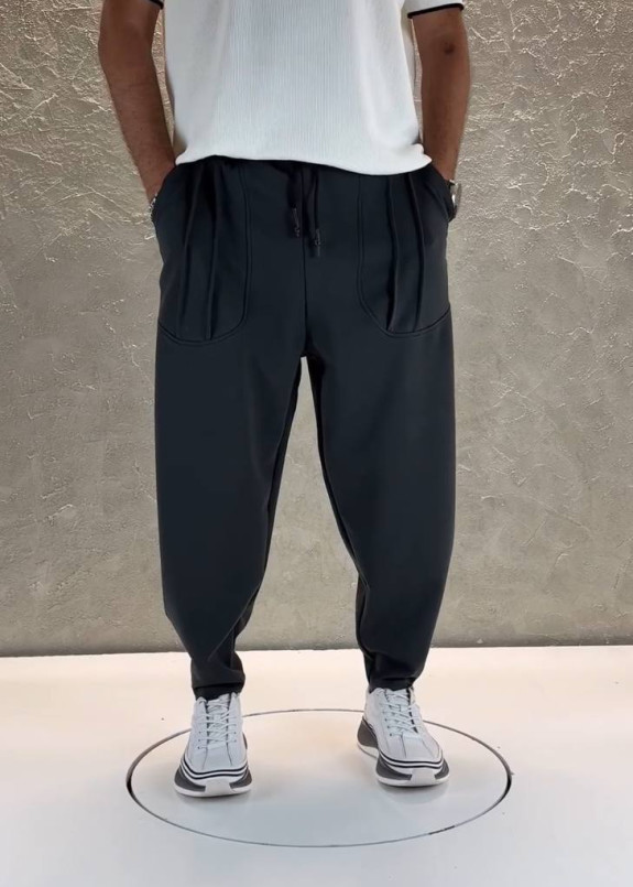 Брюки галіфе з накладними карманами сірі MFStore Изображение Брюки галіфе з накладними карманами сірі MFStore