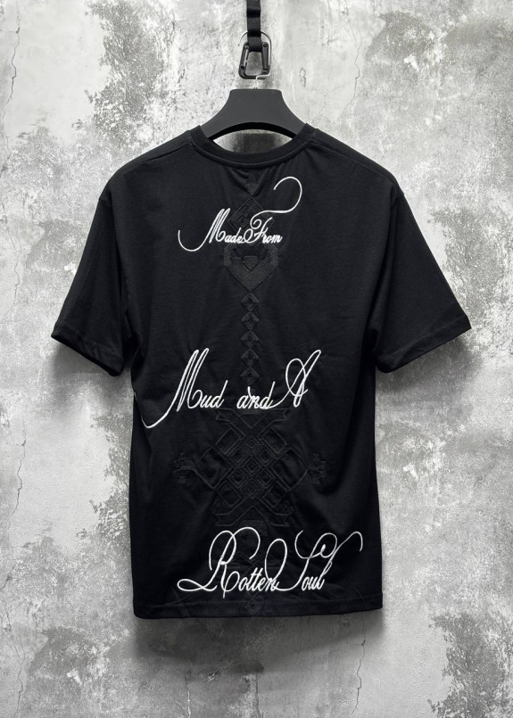 Футболка вільного крою з вишивкою чорна MFStore Изображение Футболка вільного крою з вишивкою чорна MFStore