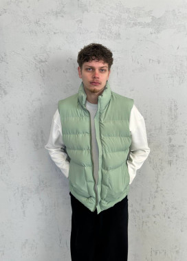 Жилетка ментол з боковими карманами MFStore Изображение Жилетка ментол з боковими карманами MFStore