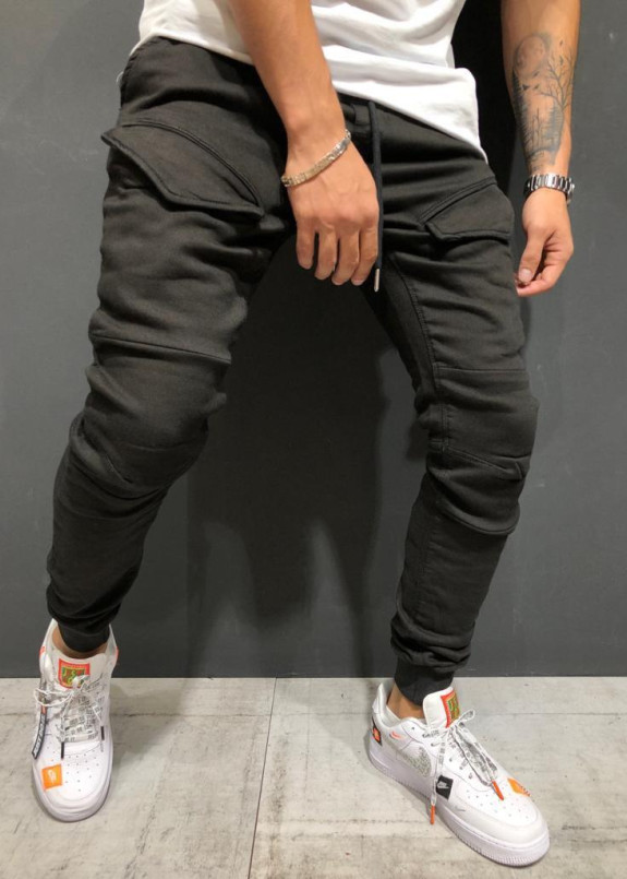 Джоггеры с карамнами свеху черные MFStore Изображение Джоггеры с карамнами свеху черные MFStore