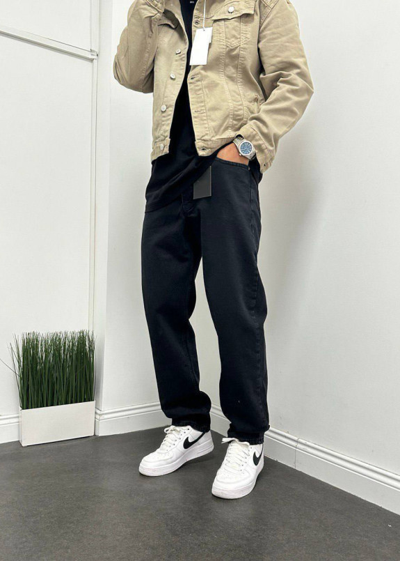 Стильні джинси прямі подовжені чорні MFStore Изображение Стильні джинси прямі подовжені чорні MFStore