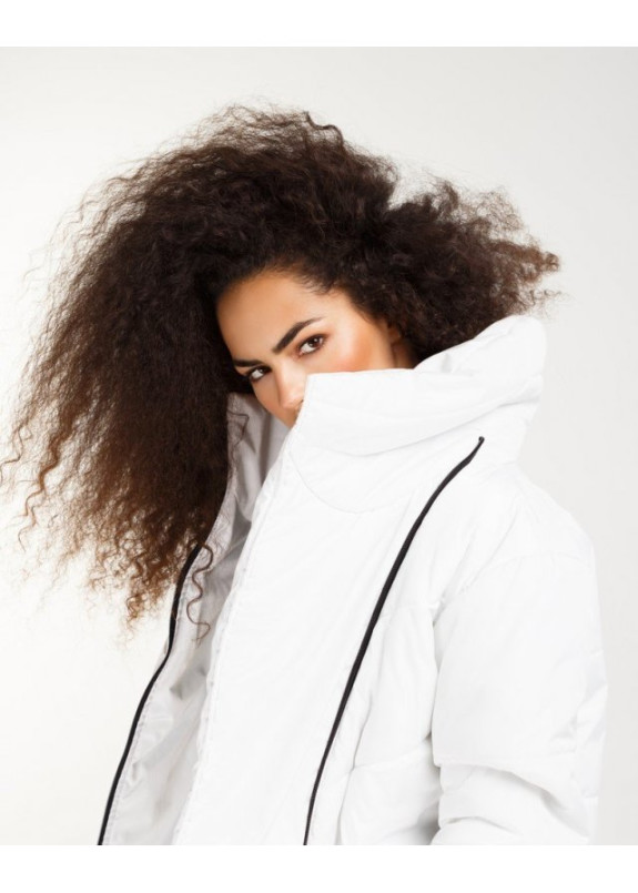 Пуховик женский ACE высокое горло белый Изображение Пуховик женский ACE высокое горло белый