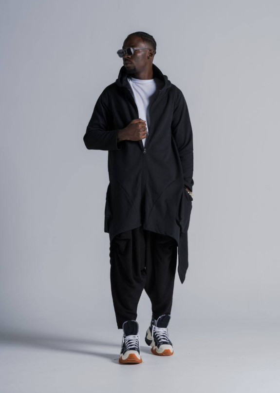 Кардиган дизайнерський з накладними карманами чорний MFStore Изображение Кардиган дизайнерський з накладними карманами чорний MFStore