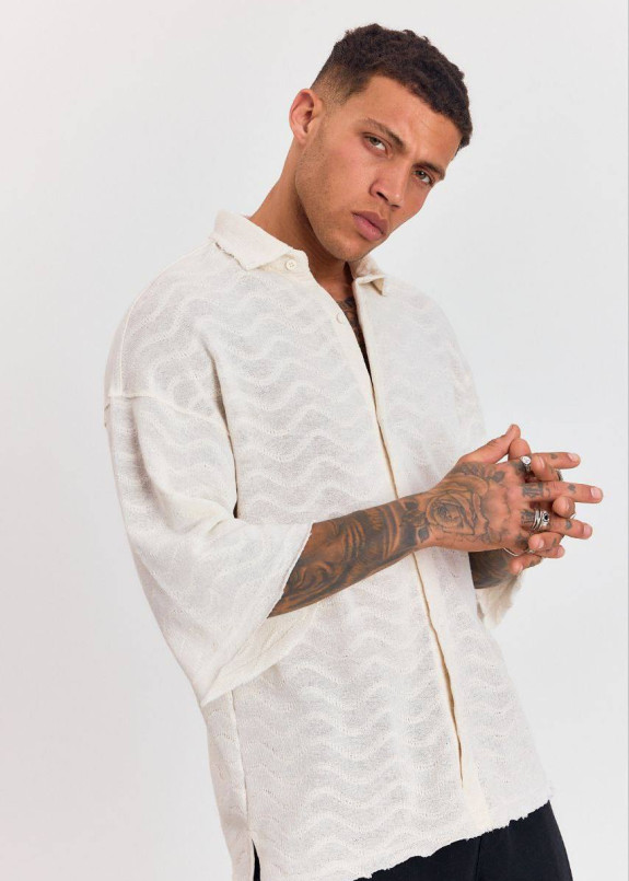 Кімоно-сорочка вільного крою пудра MFStore Изображение Кімоно-сорочка вільного крою пудра MFStore