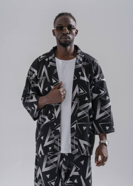 Кімоно вільного крою трикутники чорне MFStore Изображение Кімоно вільного крою трикутники чорне MFStore