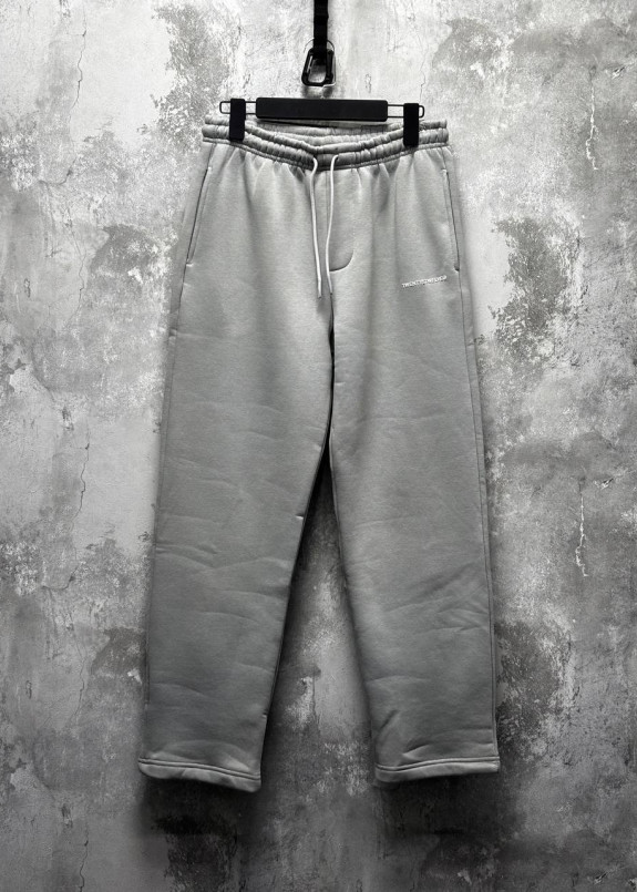 Штани прямі вільного крою на флісі сірі світлі MFStore Изображение Штани прямі вільного крою на флісі сірі світлі MFStore