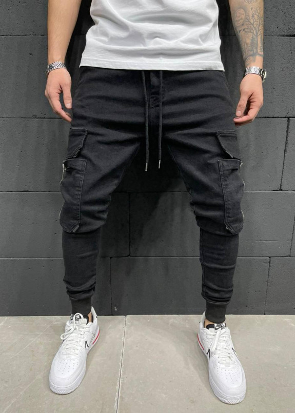 Джинсы с карманами на молниях по бокам MFStore Изображение Джинсы с карманами на молниях по бокам MFStore