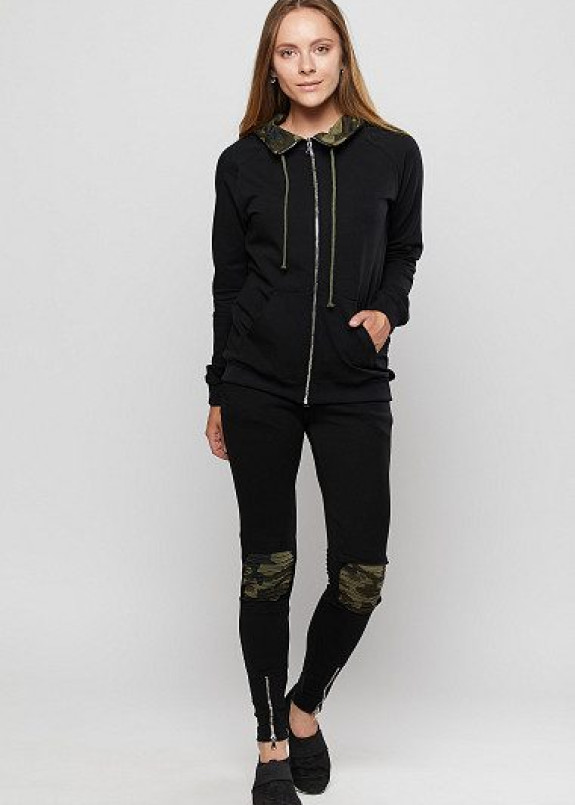 Женские штаны с милитари вставками Изображение Женские штаны с милитари вставками