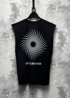 Безрукавка з абстракцією чорна MFStore Изображение Безрукавка з абстракцією чорна MFStore