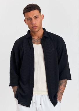 Кімоно-сорочка вільного крою чорне MFStore Изображение Кімоно-сорочка вільного крою чорне MFStore