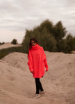 Свитер женский OVERSIZE NEON - коралловый Изображение Свитер женский OVERSIZE NEON - коралловый