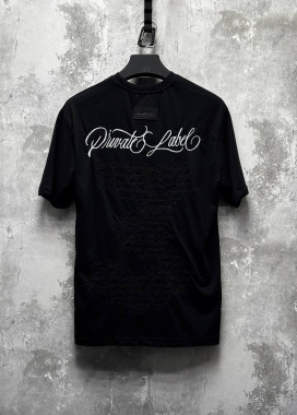 Футболка вільного крою з вишивкою на грудях і спині чорна MFStore Изображение Футболка вільного крою з вишивкою на грудях і спині чорна MFStore