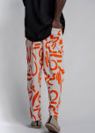 Штани вільного крою з помаранчевим малюнком прямі MFStore Изображение Штани вільного крою з помаранчевим малюнком прямі MFStore