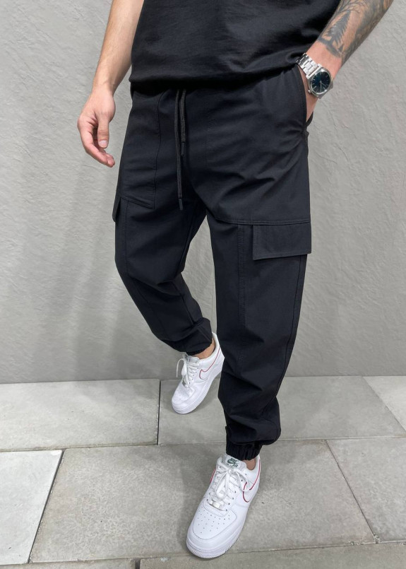Спортивні штани вільного крою карго чорні MFStore Изображение Спортивні штани вільного крою карго чорні MFStore