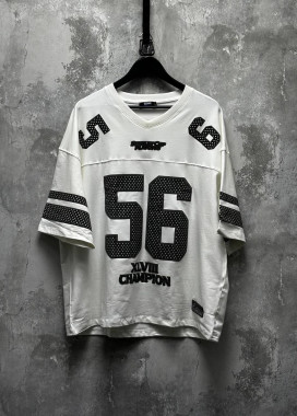 Футболка оверсайз в американському стилі біла MFStore Изображение Футболка оверсайз в американському стилі біла MFStore