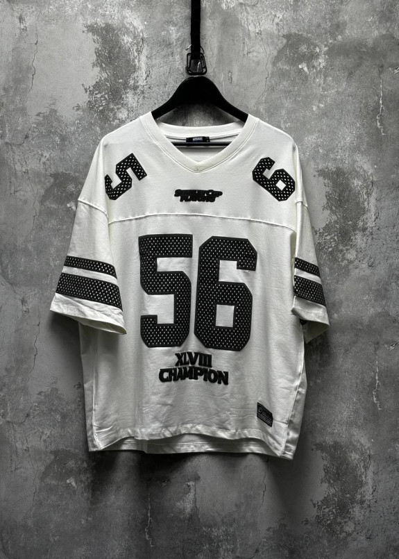 Футболка оверсайз в американському стилі біла MFStore Изображение Футболка оверсайз в американському стилі біла MFStore